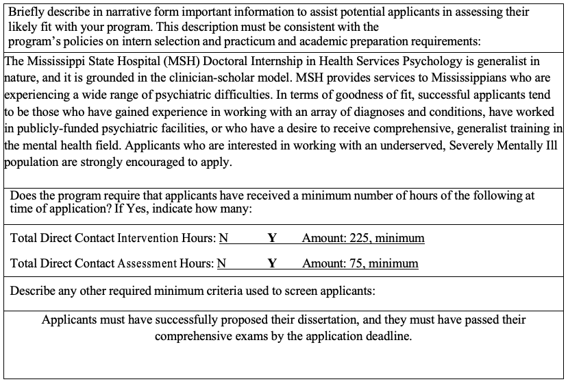 Internship Program Tables 02